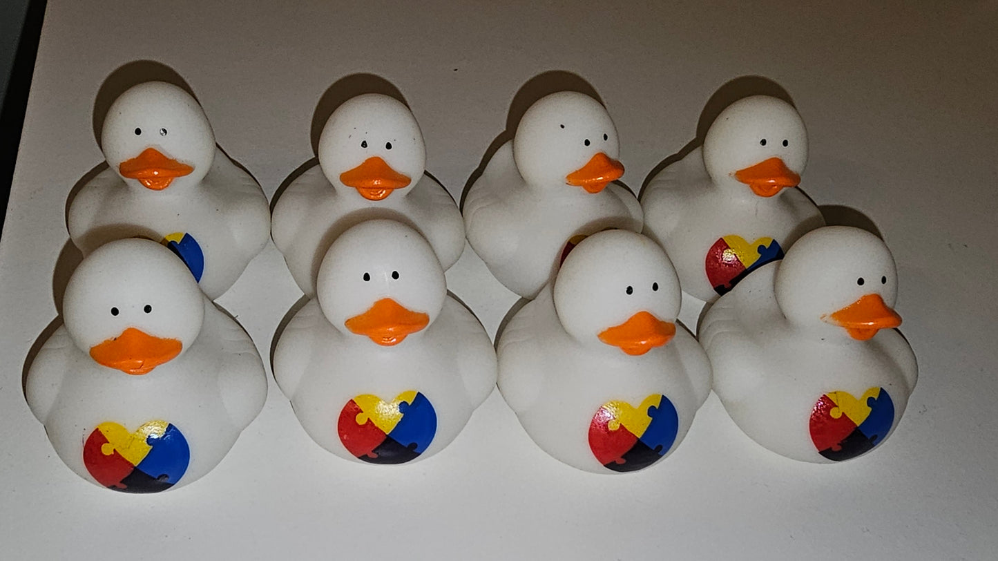 Autism awareness ducks