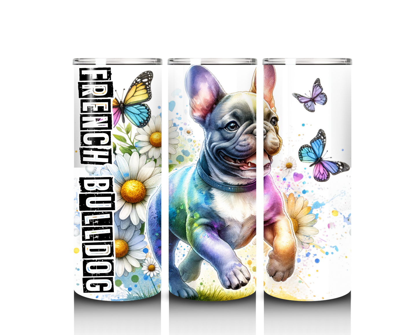 frenchie tumbler wrap design