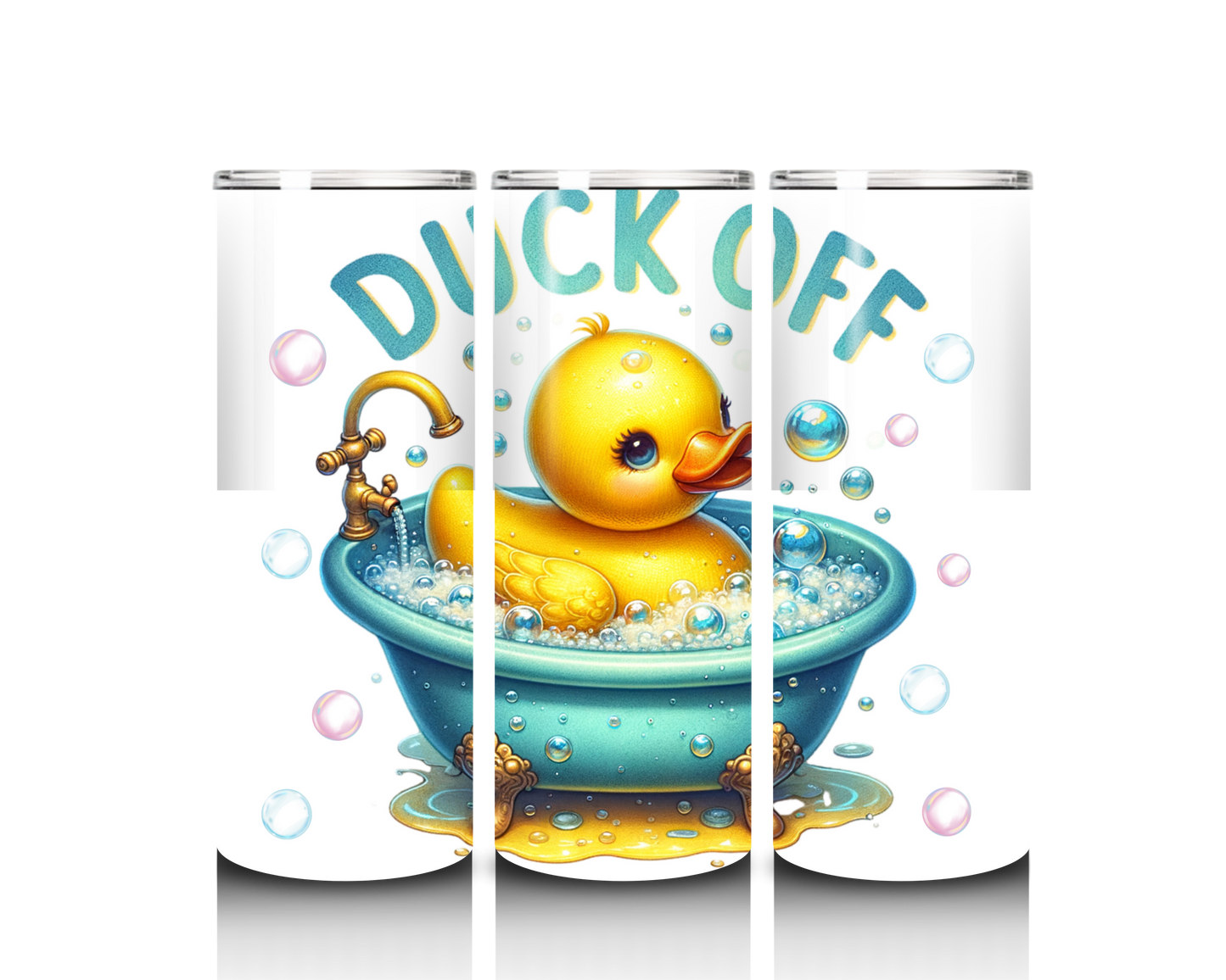 duck off tumbler wrap design