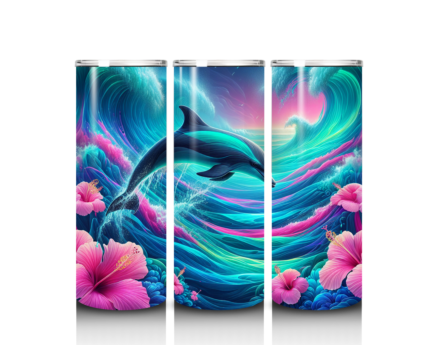 dolphin tumbler wrap design