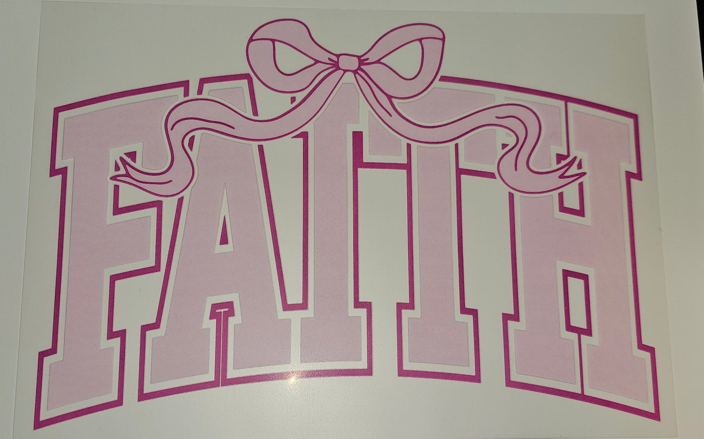 Faith screen print for t-shirts