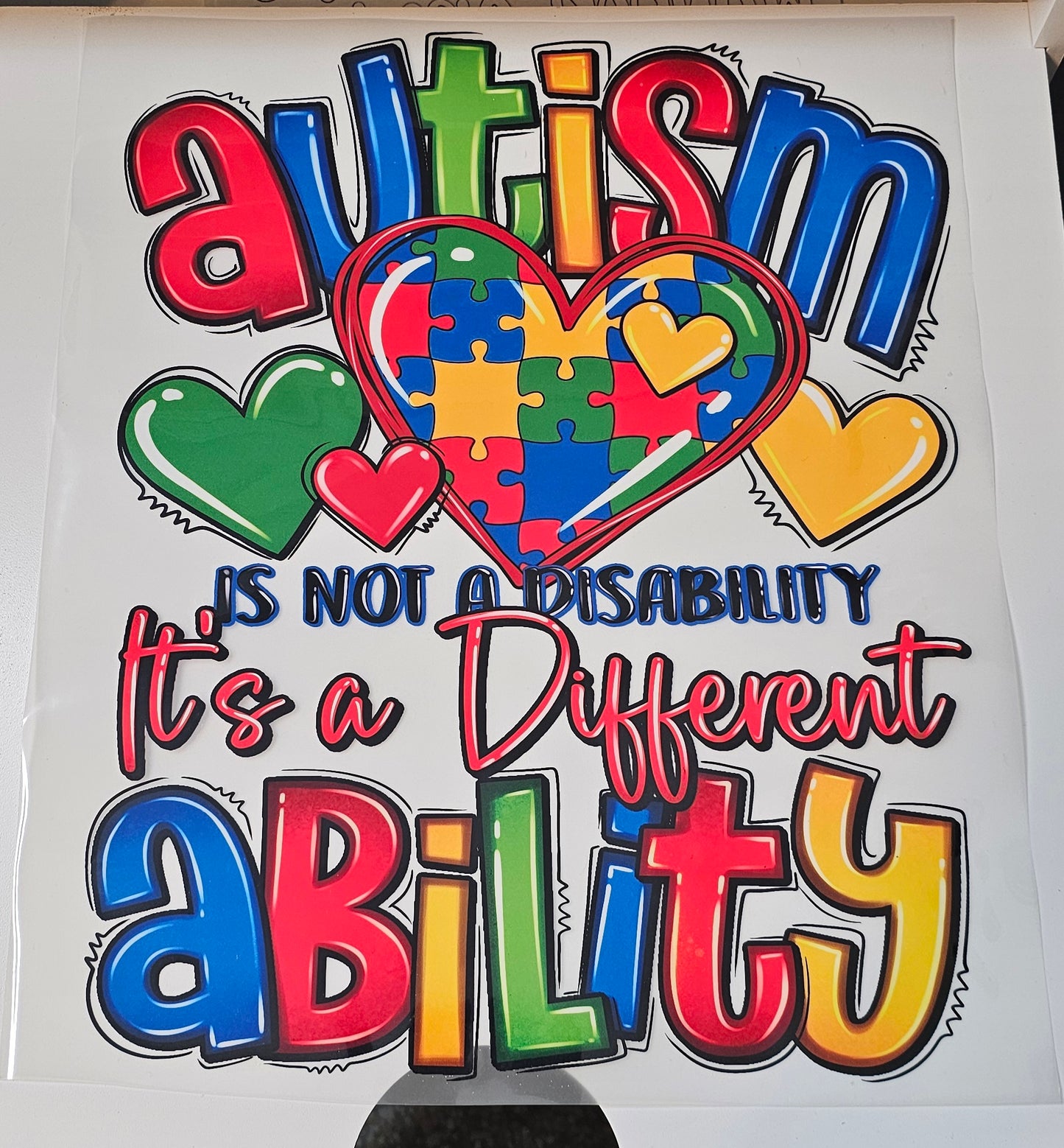 Autism awareness dtf print for shirts