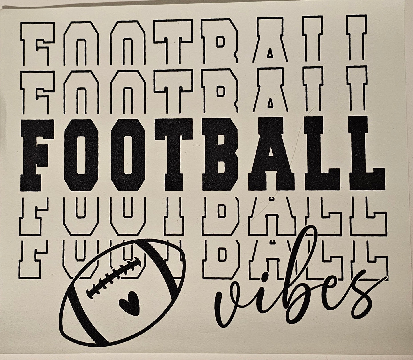 Football vibes screen print for t-shirts