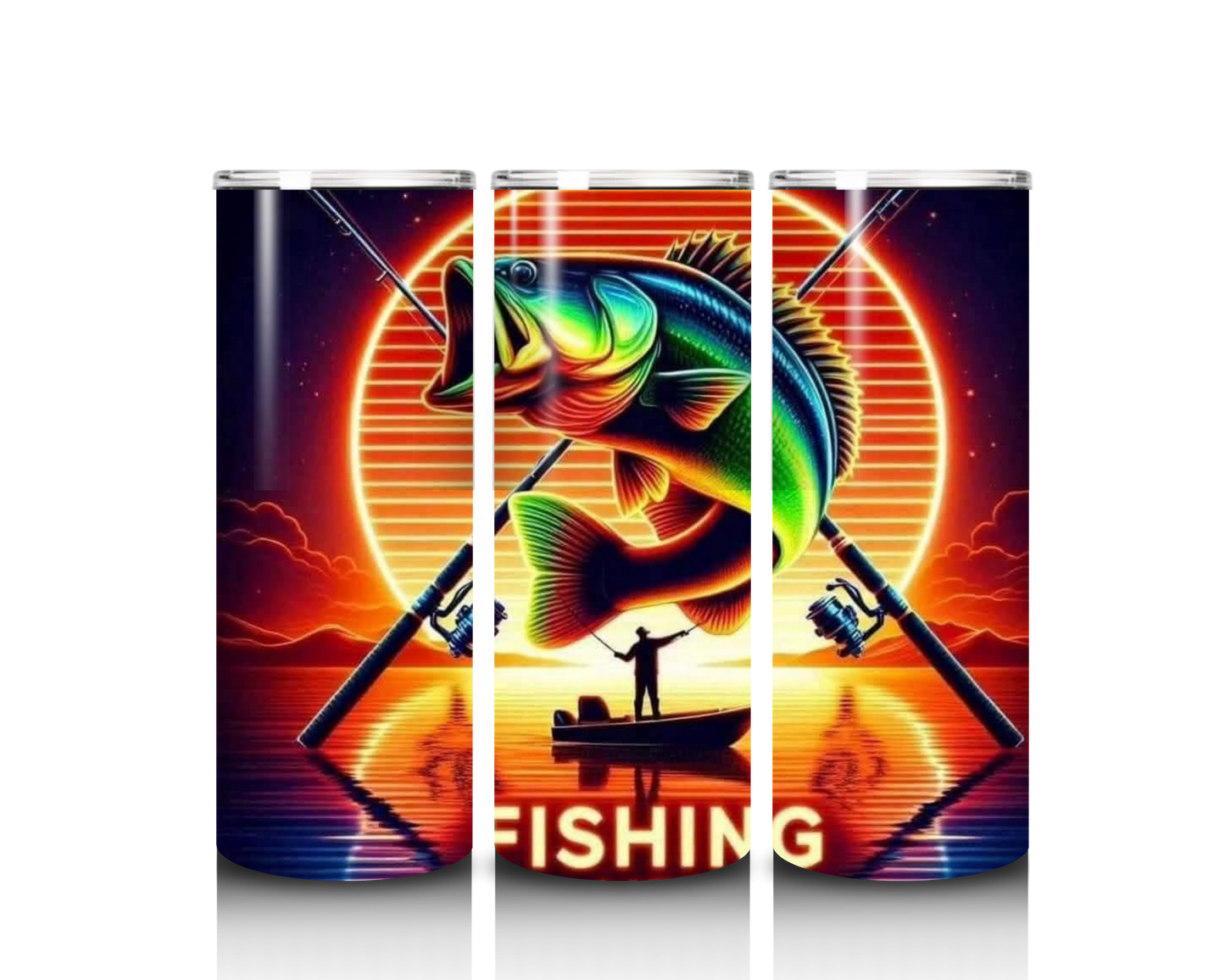 fishing tumbler wrap design