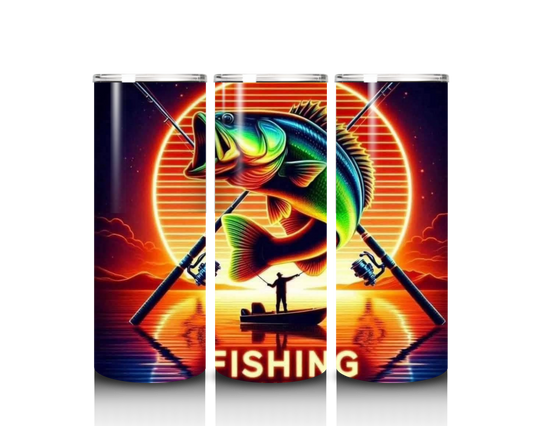 fishing tumbler wrap design