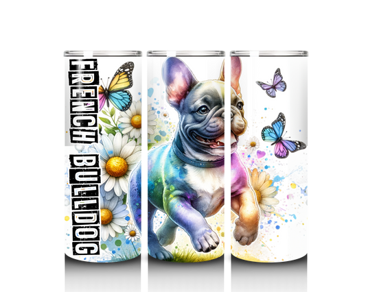 frenchie tumbler wrap design