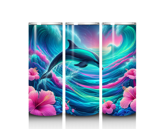 dolphin tumbler wrap design