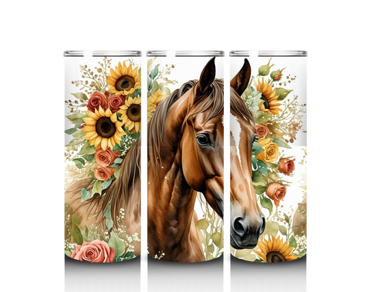 horse tumbler wrap design