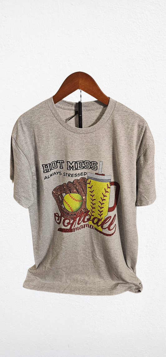 Softball mama t-shirt