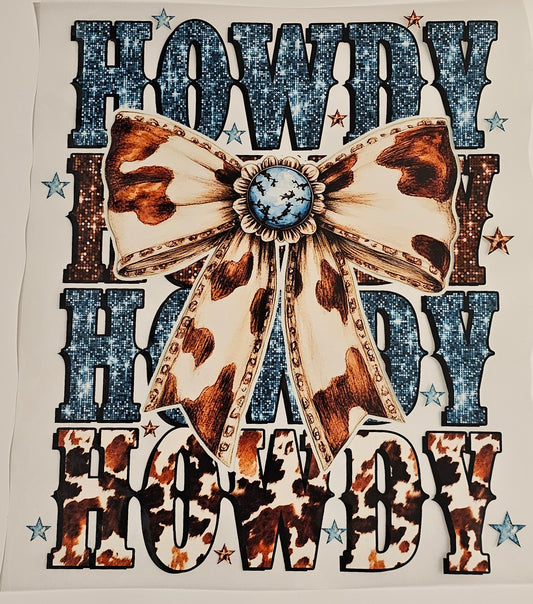Howdy dtf print for t-shirts