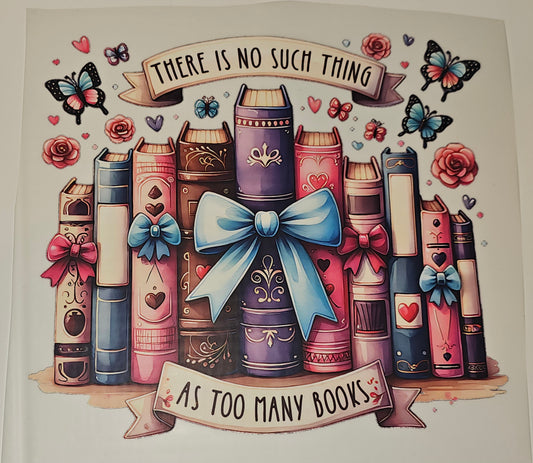 Books dtf transfer for shirt or tote bag