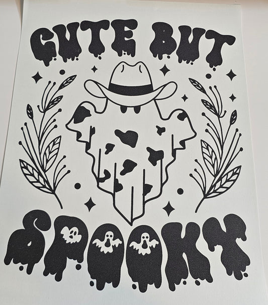 Cute but spooky screen print for t-shirts